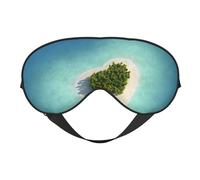 Paradise Island in The Form of Heart Sleep Mask, Eye Masks for Sleep Double-Sided, Sleep Masks for Women Men, Blackout Eye Covers for Sleeping, Travel