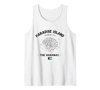 Paradise Island Shell Bahamas Flag Island Clam Caribbean Sea Tank Top