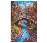 Paradise Jigsaw Puzzles for Adults & Kids 1000 Piece Wooden Puzzle Precise Interlocking Educational Game Challenge Toy （78×53cm）