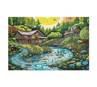 Paradise Jigsaw Puzzles for Kids 1000 Pieces 3d Wooden Puzzle Decompression Game for Adults Women Girl Educational Game Toys （75×50cm）