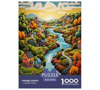 Paradise Jigsaw Puzzles Puzzles for Adults Kids. 1000 Pieces Art Whimsical Challenge Toy Educational Games Home Decoration for Educational Games Gifts 70x50cm/1000pcs