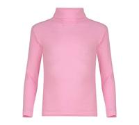 Paradise Kids Boys Girls Polo Neck Ribbed Jumper TOP Turtle ROLL Neck (Pink 14Y)