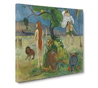 Paradise Lost by Paul gauguin Canvas Print | Gallery Wrapped 30mm Frame Wall Art | 14x14 inches | Ready to Hang | Impressionist Picture | Living Room Bedroom Lounge Office