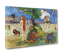 Paradise Lost By Paul Gauguin Canvas Print | Gallery Wrapped 30mm Frame Wall Art | 24x16 inches | Ready to Hang | Impressionist Picture | Living Room Bedroom Lounge Office