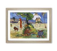 Paradise Lost By Paul Gauguin Classic Painting Framed Wall Art Print, Ready to Hang Picture for Living Room Bedroom Home Office Décor, Oak A2 (64 x 46 cm)