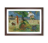 Paradise Lost by Paul Gauguin Framed Print | A2 Walnut Framed Wall Art | Ready to Hang | Modern Nature Picture | Living Room Bedroom Lounge Office