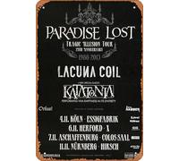 Paradise Lost - Tragic Illusion, Tour 2013 - Konzertplakat Plaque Poster Metal Tin Sign 8" x 12" Vintage Retro Wall Decor