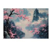 Paradise of Cherry Placemats, Set of 6 Table Mats for Dining Tables, 12×18 Inches Anti-Skid Heat Resistant Kitchen Table Place Mats