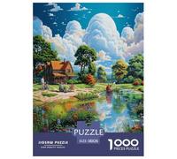 Paradise | Pastoral Scenery Jigsaw Puzzle 1000 Pieces, Fun & Challenging Educational Game, Stress-Relieving Toy for Adults & Kids, Exquisite Home Art Decor | Gift 38x26cm/1000pcs