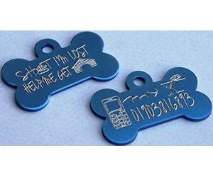 Paradise Pets FUNNY RUDE PERSONALISED DOG TAG GOT SH#T I'M LOST HELP ME GET HOME 32MM BONE SHAPE TAG