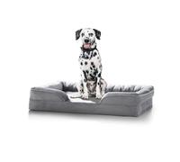 paradise pets Large Dog Bed Sofa, Washable & Super Soft with Non Slip Bottom, Waterproof Liner, Orthopedic & Calming, Grey, 97cm x 71cm x 16cm