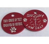 Paradise Pets MEDICAL ALERT PESONALISED PET TAG DOG CAT ID TAG - I AM DEAF
