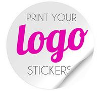 PARADISE PRINT Personalised Round Stickers for Business Logo, Brand, Image or Text | Choice of Size & Quantity | Wax Melts, Gift, Party Bags | Matt, Gloss, Kraft, Polyester (88mm), Yellow