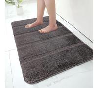 Paradise Products Bath Mat Non-Slip Bathroom Mat Super Absorbent Water, Washable rug Bath Mats, Soft Thick Microfiber Absorbent Bathroom Carpet Floor Mat (Charcoal, 50x80, Rectangular, Striped)