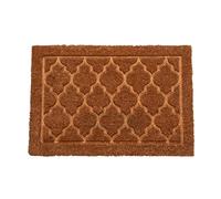 PARADISE STAR Coir Door Mat Welcome Modern Designs Mats Natural Coir Non-Slip Indoor Outdoor 40cm x 60cm (Embossed Design)