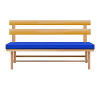 PARADISE STAR Garden Bench Seat Cushion Cover Out Door Water Proof 108cm x 45cm x 6cm ROYAL BLUE 2 SEATER COVER ONLY