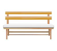 PARADISE STAR Garden Bench Seat Cushion Cover Out Door Water Proof 108cm x 45cm x 6cm WHITE 2 SEATER COVER ONLY