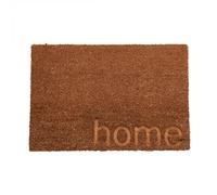PARADISE STAR Natural Coir Door Mat - Welcome Entrance Mat with Non-Slip Backing, Durable Indoor Outdoor Doormat for Front Door, Hallway or Porch 40x60cm (Embossed Home)