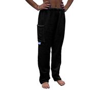 Paradise Towelwear Co. Towel Pants for Swimmers - Cotton Terry Towel Pants - Beach Coverup - Resort Wear - Swim wear Black, Black, Medium