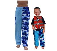 Paradise Towelwear Co. Towel Pants for Swimmers - Cotton Terry Towel Pants - Beach Coverup - Resort Wear - Swim wear, Blue, Kids Large/XL