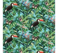 Paradisio 2 Jungle Birds Textured Wallpaper Erismann Light Blue One Size