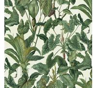 Paradisio Tropical Jungle Plants Leaves Erismann Wallpaper - White 6303-07