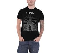 Korn Unisex T-Shirt Serenity of Suffering - Radiate Glow - Official Band Logo - Black M