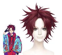 Paradox Live BAE Sugasano Allen Wig Cosplay Costume Short Brown Synthetic Hair Wigs for Halloween Party Carnival