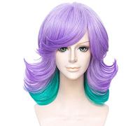 Paradox Live Cozmez Yatonokami Kanata Wig Cosplay Costume Short Straight Gradual Silver Purple Synthetic Hair Wigs for Halloween