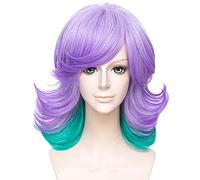Paradox Live Cozmez Yatonokami Kanata Wig Cosplay Costume Short Straight Gradual Silver Purple Synthetic Hair Wigs For Halloween