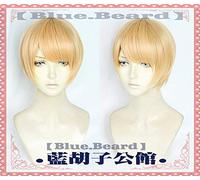 Paradox Live Yeon Hajun Cosplay Wig BAE Golden Yellow Short Synthetic hair Wig Comiket Costume Show Role Play