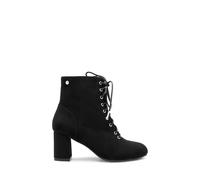 Paradox London Amanda' Micro Suede Mid Block Ankle Boot In Black Black 8