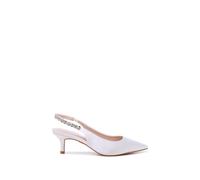 Paradox London Angelique' Sling Back Kitten Heel Wedding Shoes In Ivory Ivory