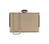 Paradox London Champagne Glitter 'Devica' Box Clutch Metallic