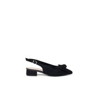 Paradox London Fallon' Wide Fit Block Heel Slingback Shoes In Black Black