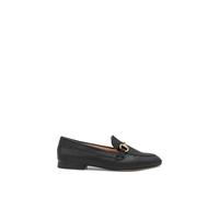 Paradox London Faux Leather 'christa' Flat Loafer Shoe In Black Black 8