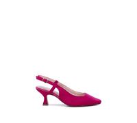 Paradox London Fervora' Wide Fit Mid Heel Chisel Toe Sling Backs In Fuchsia Fuchsia
