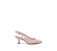 Paradox London 'fervora' Wide Fit Mid Heel Chisel Toe Sling Backs In Nude Nude