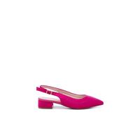 Paradox London 'fiorenza' Wide Fit Low Block Heel Sling Backs In Fuchsia Fuchsia