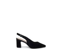 Paradox London Giana' Wide Fit Block Heel Slingback Shoes In Black Black