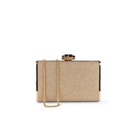 Paradox London Glitter 'devica' Box Clutch In Gold Gold One Size