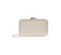 Paradox London Glitter Mesh 'Dulcie' Box Clutch Bag Champagne