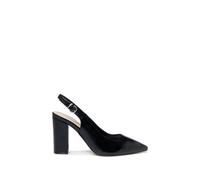 Paradox London Irisa' Block Heel Slingback Shoes In Black Black