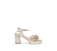 Paradox London Liliane' Block Heel Platform Sandals In Gold Gold