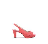 Paradox London Louise' Block Heel Platform Sandals In Coral Coral
