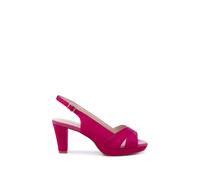 Paradox London Louise' Block Heel Platform Sandals In Fuchsia Fuchsia