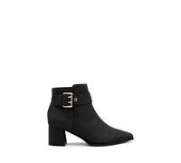 Paradox London Micro Suede 'aspen' Mid Block Ankle Boot In Black Black 6
