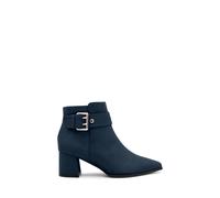 Paradox London Micro Suede 'aspen' Mid Block Ankle Boot In Navy Navy 4