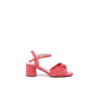 Paradox London 'nalani' Wide Fit Block Heel Sandal In Coral Coral