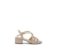 Paradox London 'nerissa' Wide Fit Block Heel Sandal In Nude Nude 5